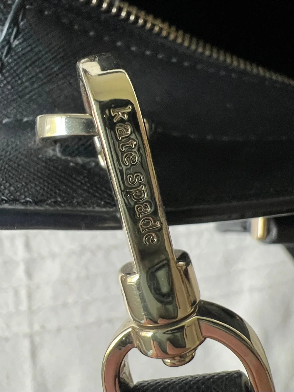 kate spade black saffiano leather satchel